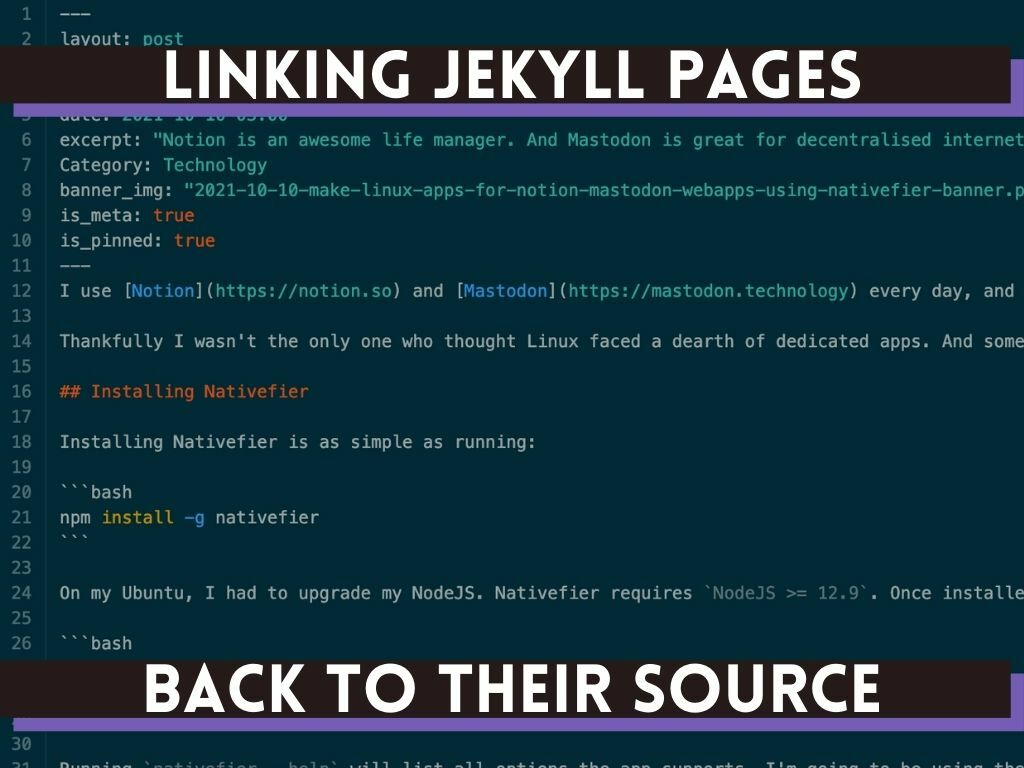 Banner image for Linking Jekyll pages back to their Git source code