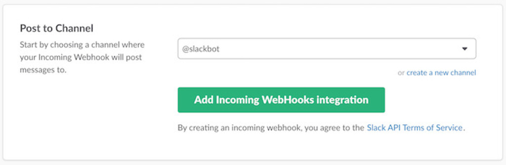 Setting up incoming webhooks in Slack for use with Python.